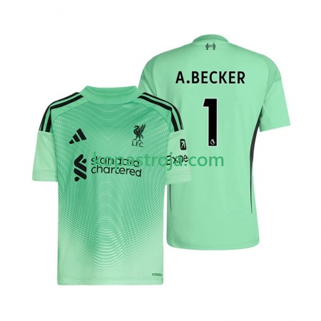 Billiga Fotbollströjor Liverpool Alisson Becker 1 Målvakt Hemma tröja 2025/26 Kortärmad